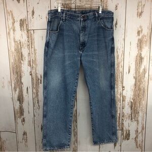 Vintage Rustler Jeans, Size 40x30. Light Wash. Good used condition,wear on hems.